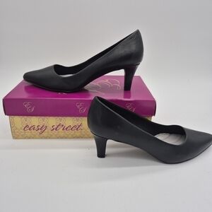 Easy Street Women's Super Flex Pointe Slip-On Pointed Toe Pumps Black Size 10 M